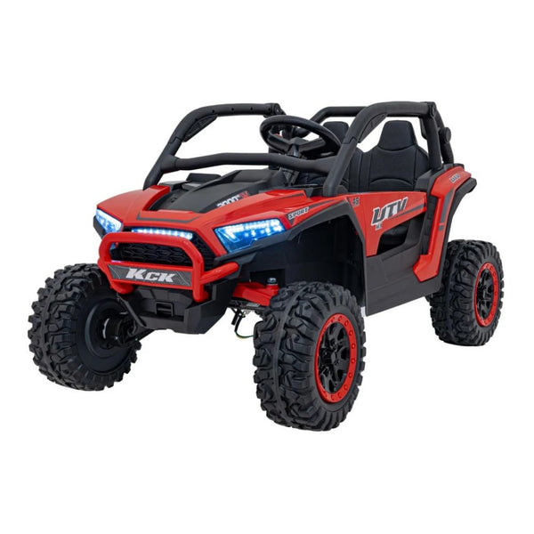 באגי חשמלי לילדים מדגם KCK 4x4 24V בצבע אדום.