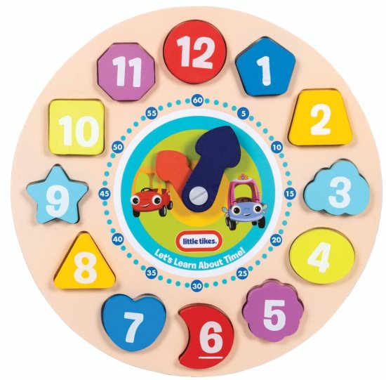 פאזל שעון צבעונן מעץ