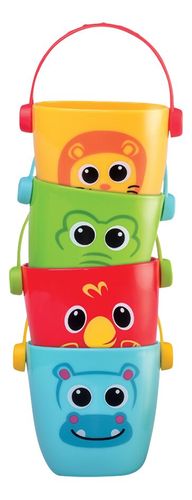רביעיית דליי משחק לאמבטיה - חיות שמחות HAP-P-KID